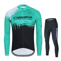 Mens Long Sleeve Cycling Jersey Set