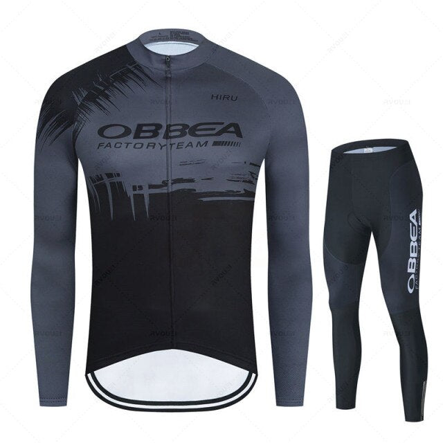 Mens Long Sleeve Cycling Jersey Set