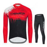 Mens Long Sleeve Cycling Jersey Set