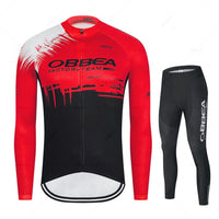 Mens Long Sleeve Cycling Jersey Set