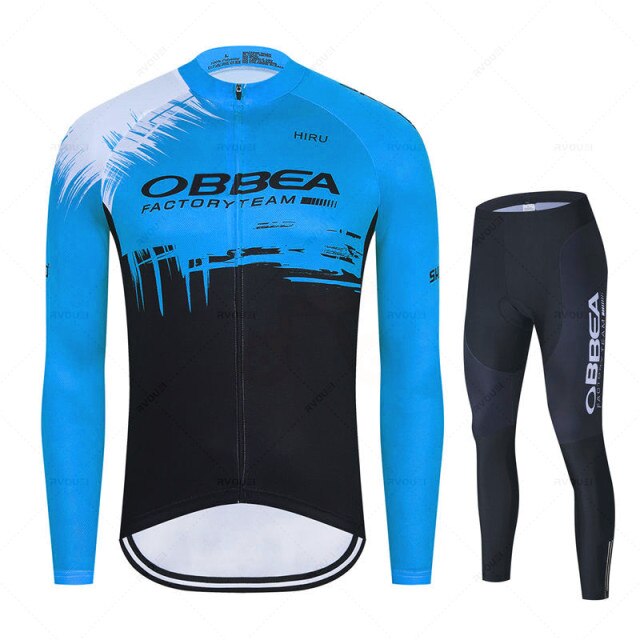 Mens Long Sleeve Cycling Jersey Set