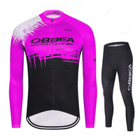 Mens Long Sleeve Cycling Jersey Set