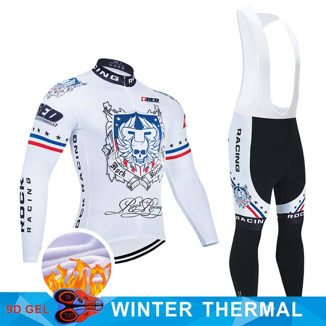 Team Rock Racing Winter Cycling Jersey 9D Bib Set