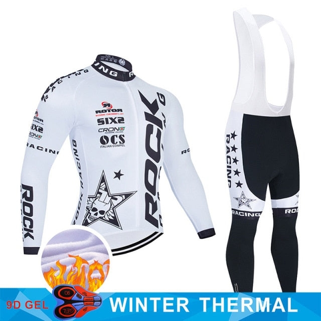 Team Rock Racing Winter Cycling Jersey 9D Bib Set