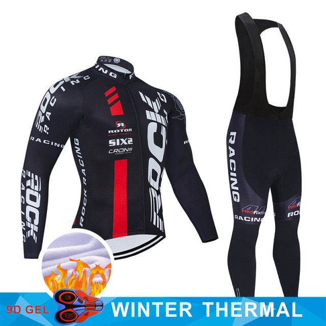 Team Rock Racing Winter Cycling Jersey 9D Bib Set