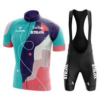 Team STRAVA cycling jersey men cycling set