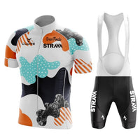 Team STRAVA cycling jersey men cycling set