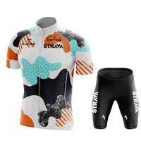 Team STRAVA cycling jersey men cycling set