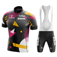 Team STRAVA cycling jersey men cycling set