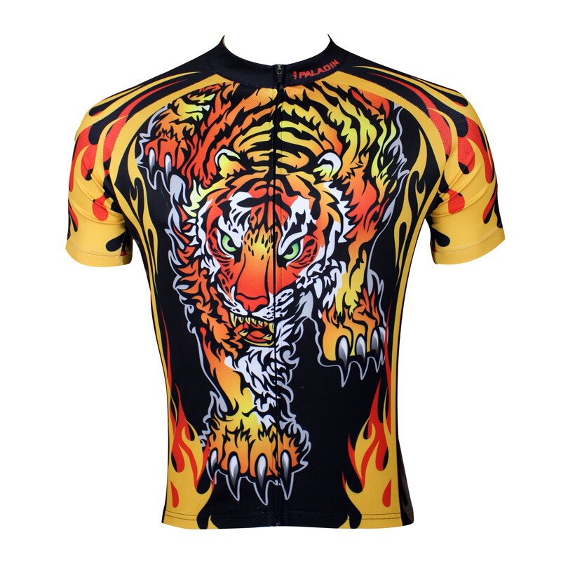 Cool Personality 3D Tiger Short Sleeved Cycling Jersey