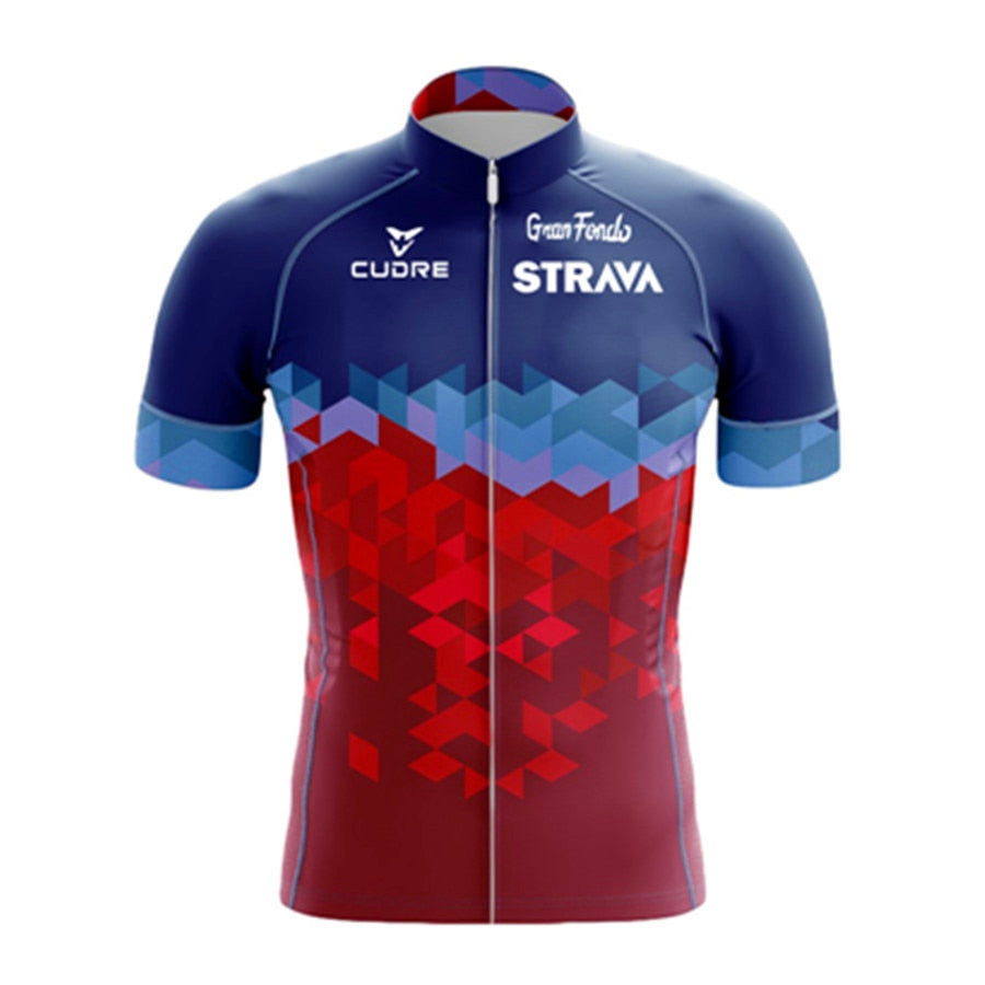 Strava Cycling Jerseys Summer MTB Anti-UV Men Bicycle Jersey Team Bike Jerseys