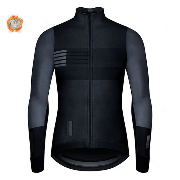 Spain Winter Thermal Fleece Jacket Cycling Jersey Long Sleeve