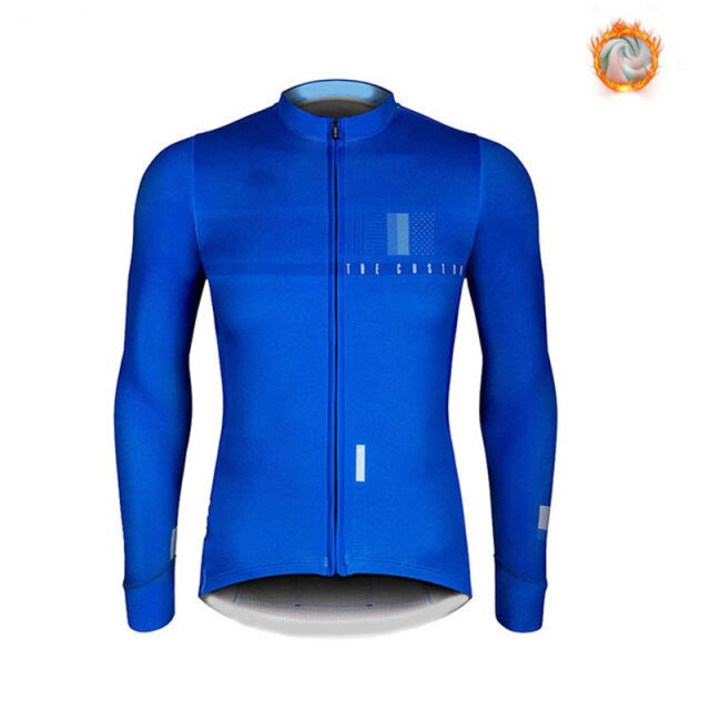 Spain Winter Thermal Fleece Jacket Cycling Jersey Long Sleeve