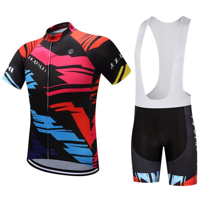 Unisex Short Bicycle Cycling Sets Anti-sweat Contrast Color