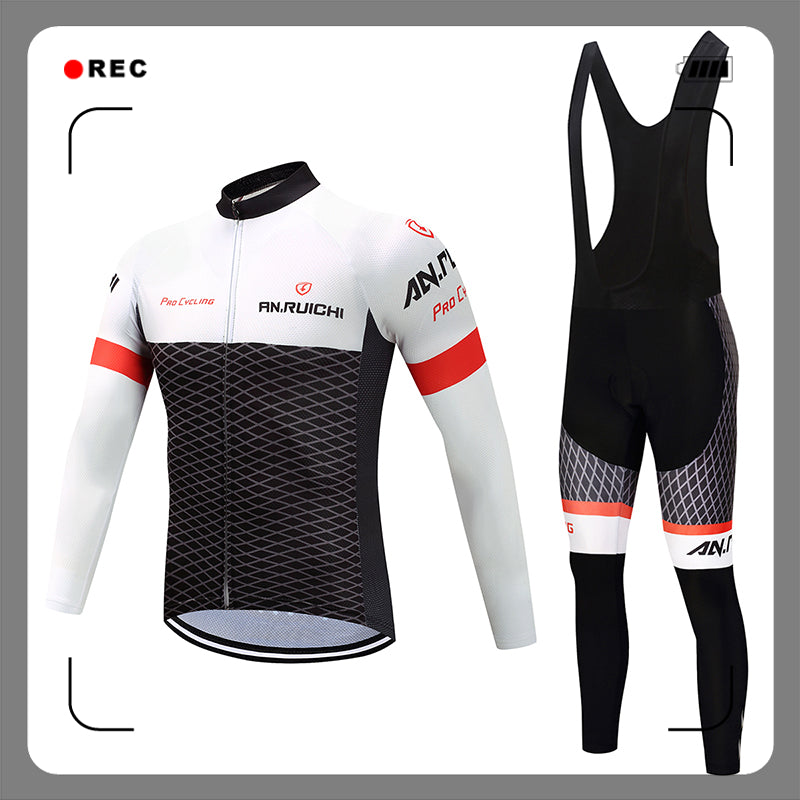 Men Long Sleeve Bicycle Cycling Sets Anti-sweat Brief