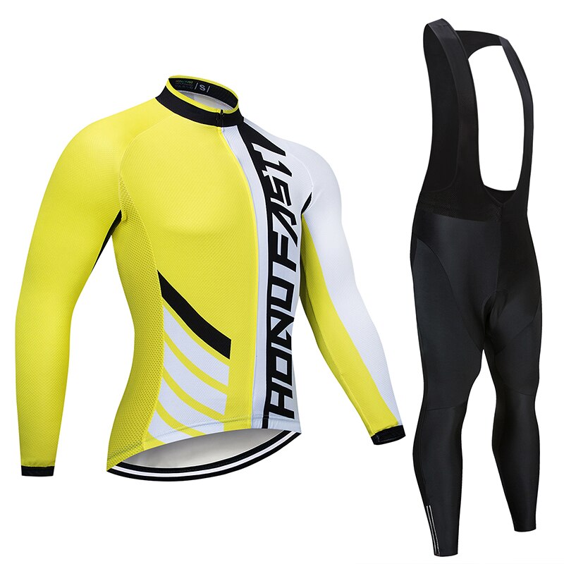 Men Long Sleeve Bicycle Cycling Sets Anti-sweat Ridng Clothing Suits