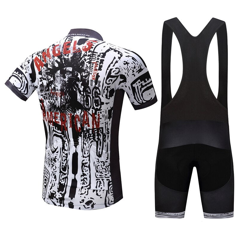 Unisex Quick Dry Cycling Sets Anti-sweat Pattern Printing