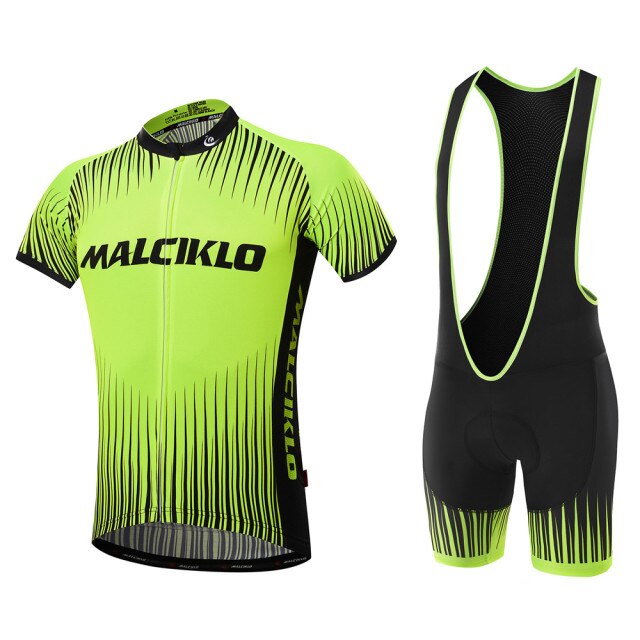 Malciklo Men  Cycling Jersey with Bib