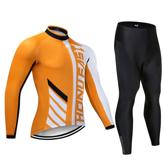 Men Long Sleeve Bicycle Cycling Sets Anti-sweat Ridng Clothing Suits