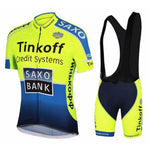 Cycling Short Sleeve Jersey Set Team Men Clothing Bib Shorts