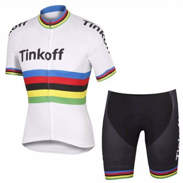 Cycling Short Sleeve Jersey Set Team Men Clothing Bib Shorts