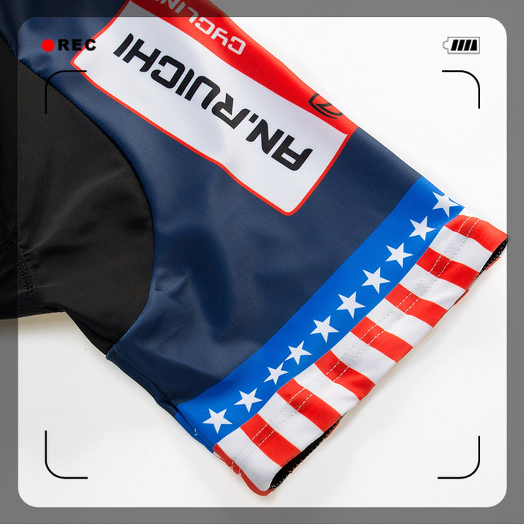 Unisex Anti-sweat Flag Design 3D Padding Cushion Sport Jerseys