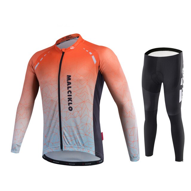 Malciklo men&#39;s Long Sleeve Cycling Jersey