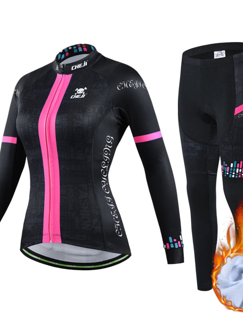 Women's Long Sleeve Cycling Jersey with Tights