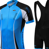 Men's Short Sleeve Cycling Jersey with Bib Shorts