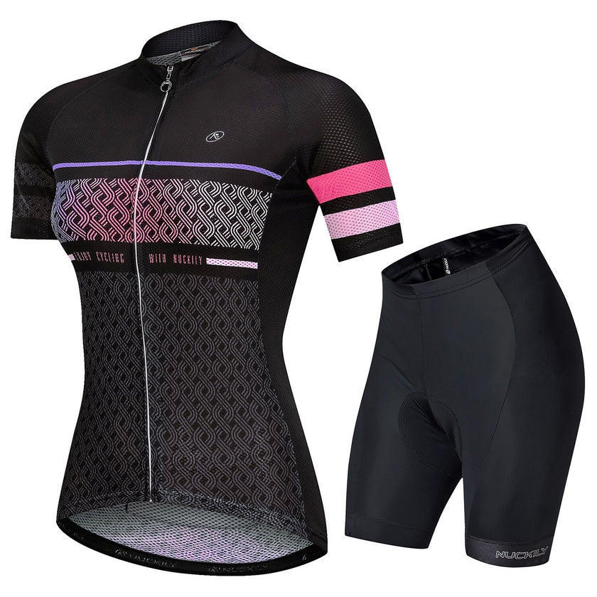 Women's Short Sleeve Cycling Jersey with Shorts Summer