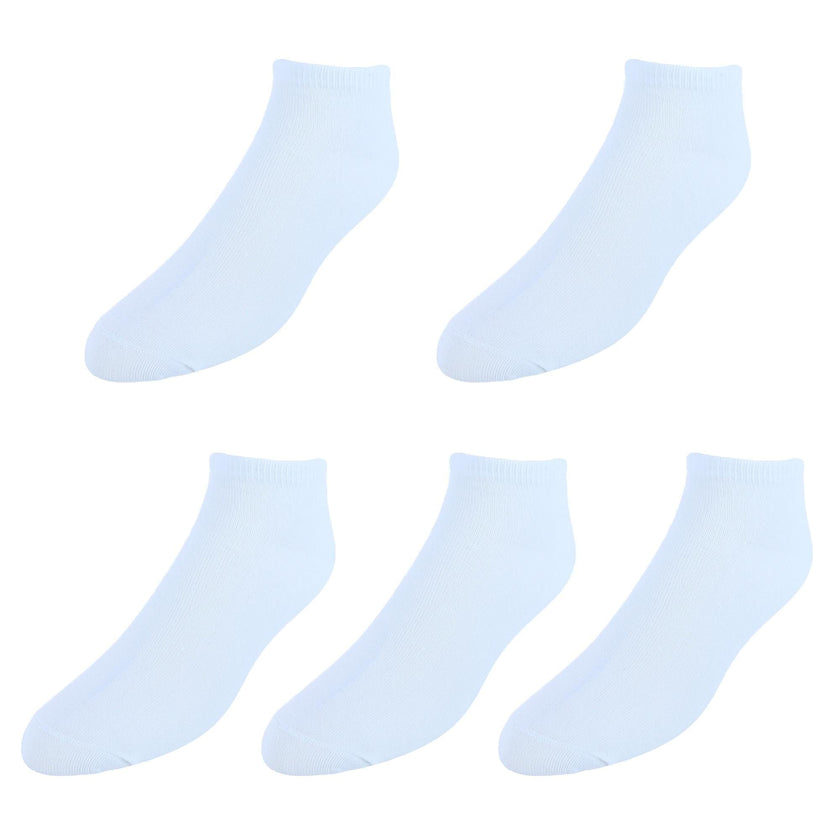 CTM® Men's Quarter Cut Athletic Comfort Socks (5 Pairs)