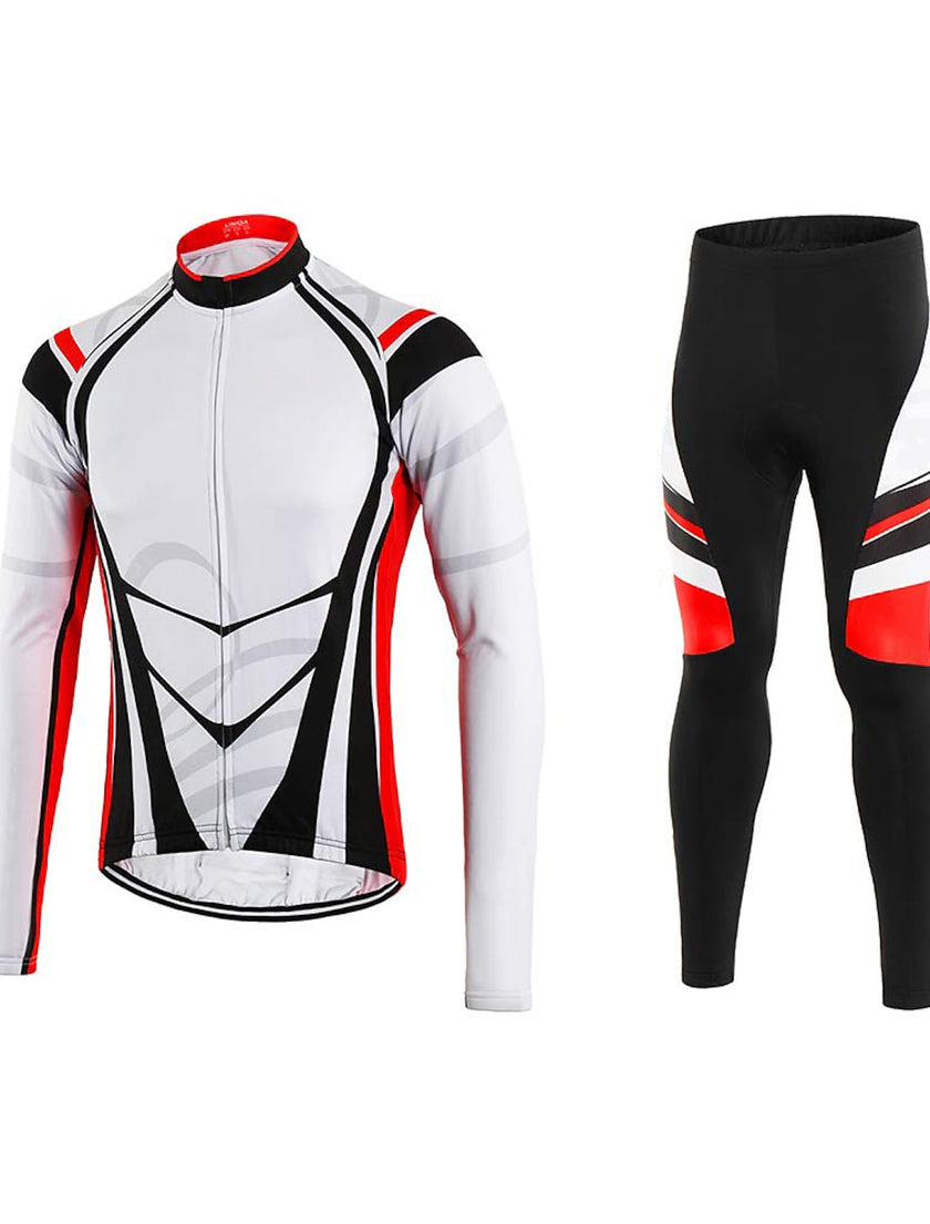 Grams Men's Long Sleeve Cycling Jersey with Tights