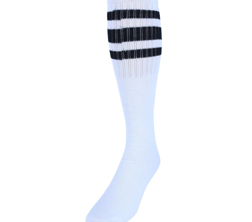 CTM® Men's Big and Tall Striped Tube Socks (4 Pairs)