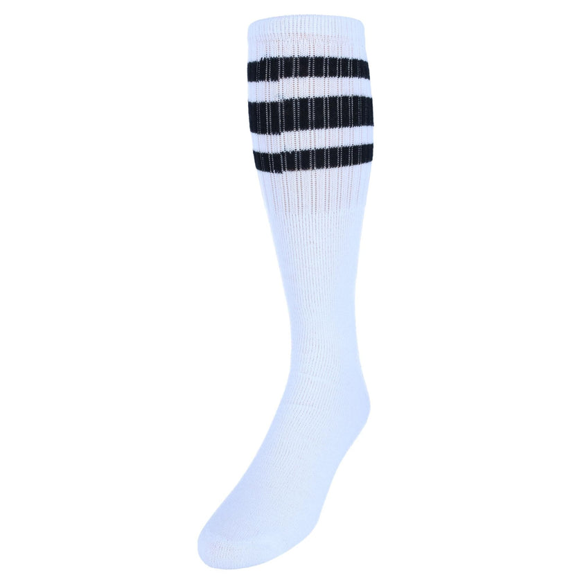 CTM® Men's Big and Tall Striped Tube Socks (4 Pairs)