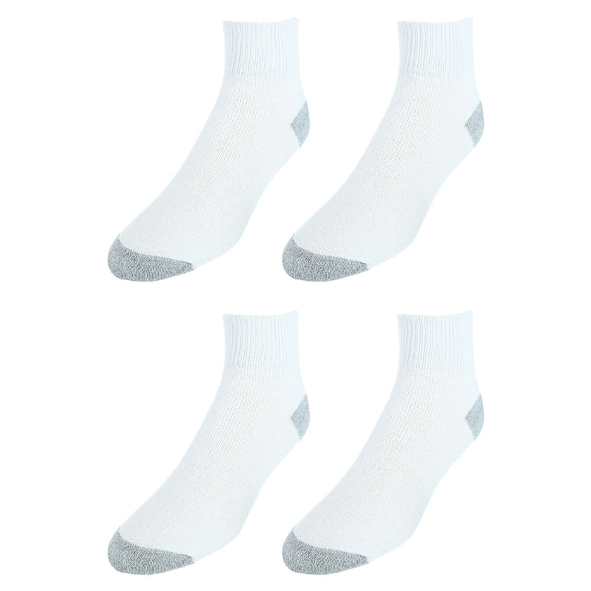 CTM® Men's Cotton Blend Ankle Socks (4 Pair Pack)