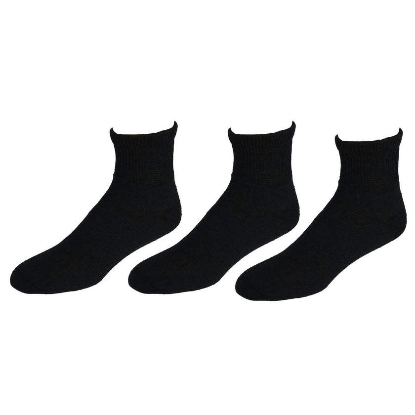 CTM® Men's Loose Fit Diabetic Ankle Socks (3 Pair Pack)