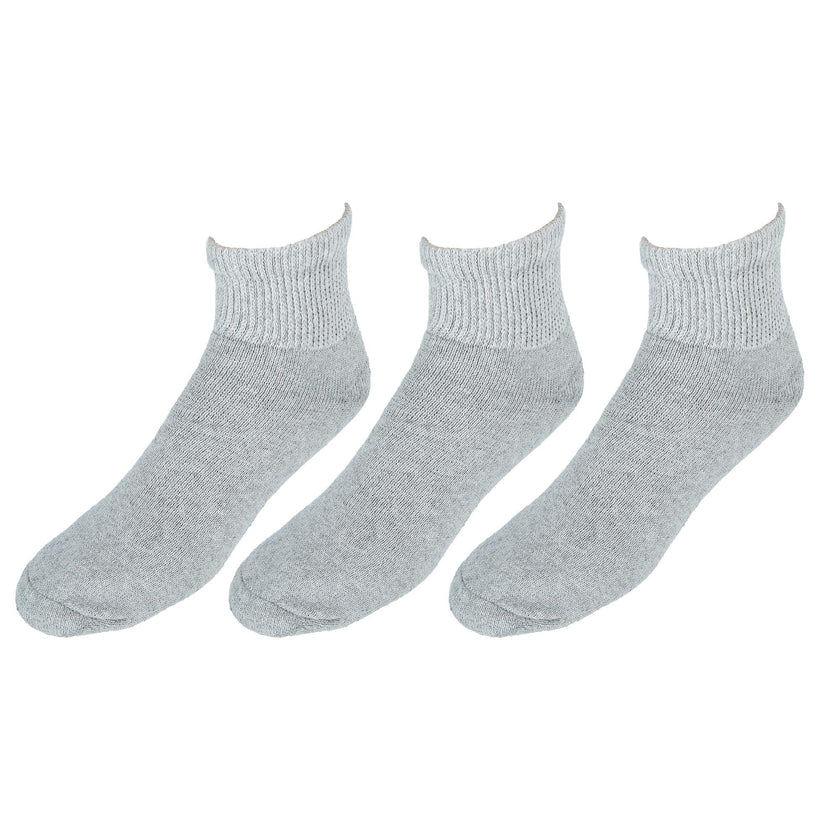 CTM® Men's Loose Fit Diabetic Ankle Socks (3 Pair Pack)