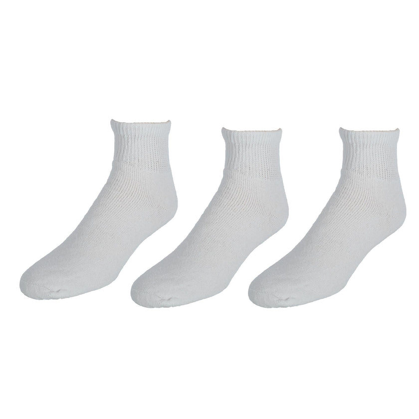 CTM® Men's Loose Fit Diabetic Ankle Socks (3 Pair Pack)