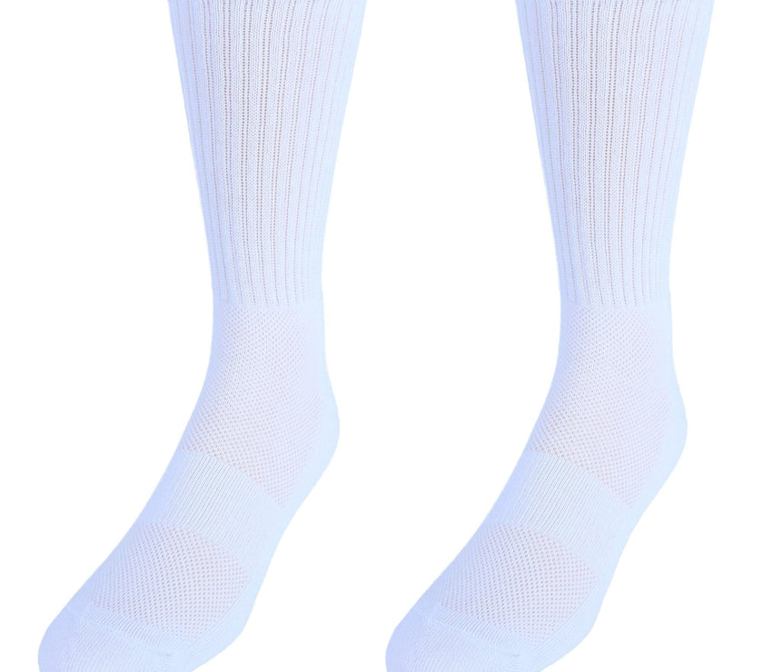 CTM® Men's Dry and Cool Cushioned Crew Socks (Pack of 2)