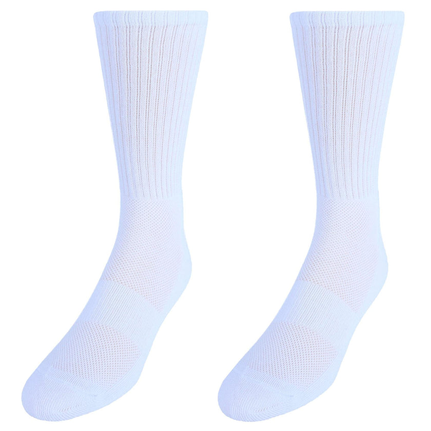 CTM® Men's Dry and Cool Cushioned Crew Socks (Pack of 2)