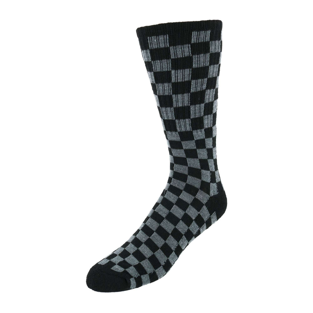 Mad Toro Men's Cotton Blend Race Flag Checkered Socks