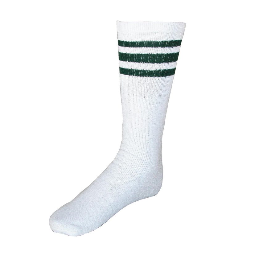 CTM® Striped Top Ribbed Tube Socks (4 Pair Pack)