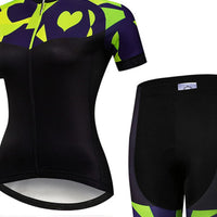 Women's Short Sleeve Cycling Jersey with Shorts