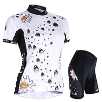 Nuckily Women's Short Sleeve Cycling Jersey with Shorts