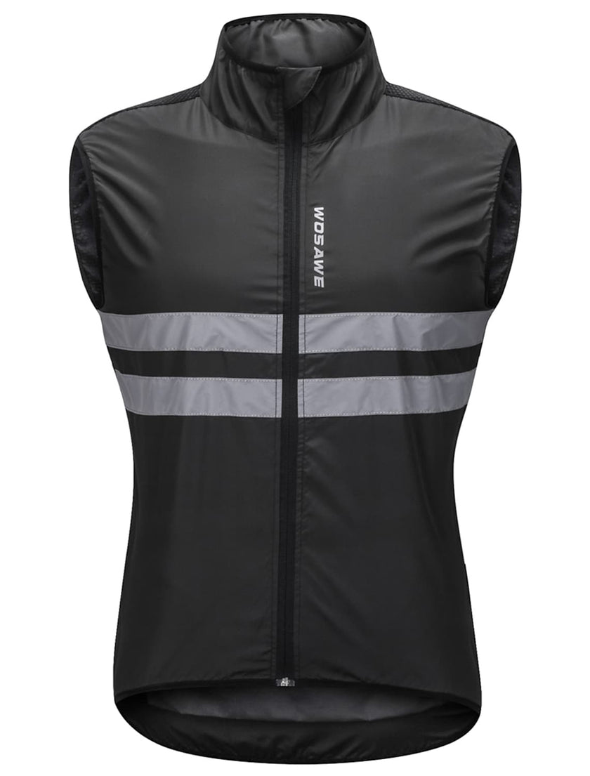 Men's Sleeveless Cycling Vest Summer Navy Black Orange Solid Color
