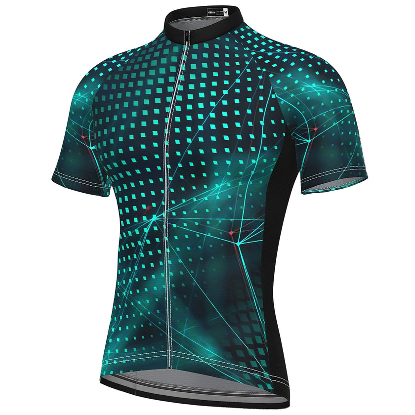 Men's Short Sleeve Cycling Jersey Summer Spandex Polyester