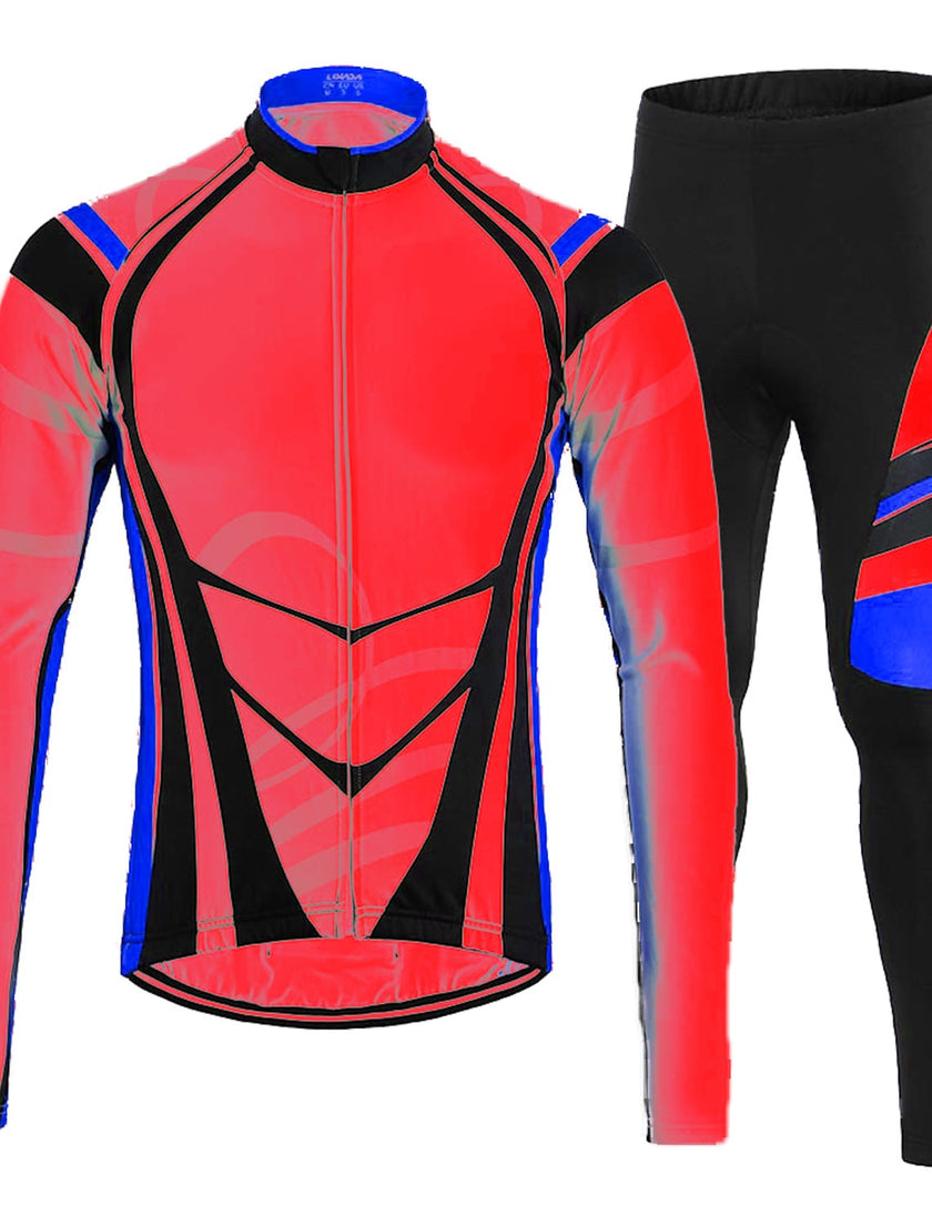 Grams Men's Long Sleeve Cycling Jersey with Tights